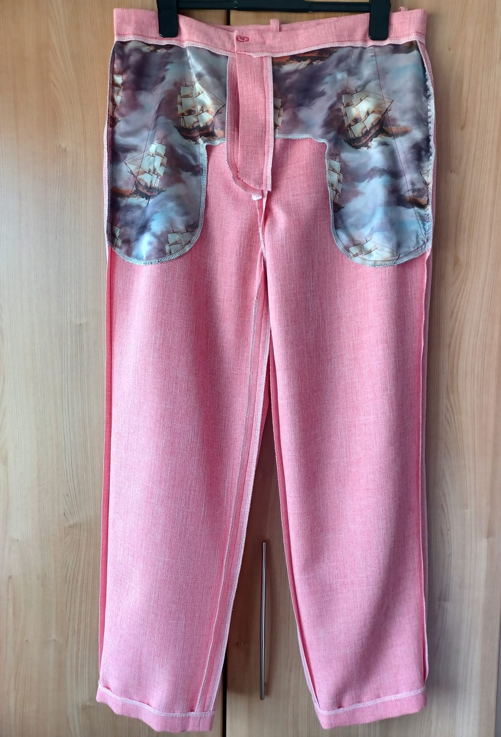 Customer photo review of Sailing Ships Satin Fabric