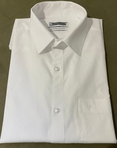 Customer photo review of AQUA Stain Free White Shirts