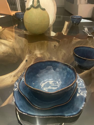 Customer photo review of 6-Piece Ocean Blue Porcelain  Bowl Set