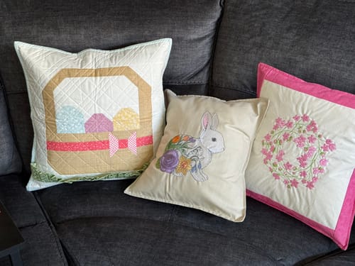 Customer photo review of Easter Basket Pillow - made by Myra