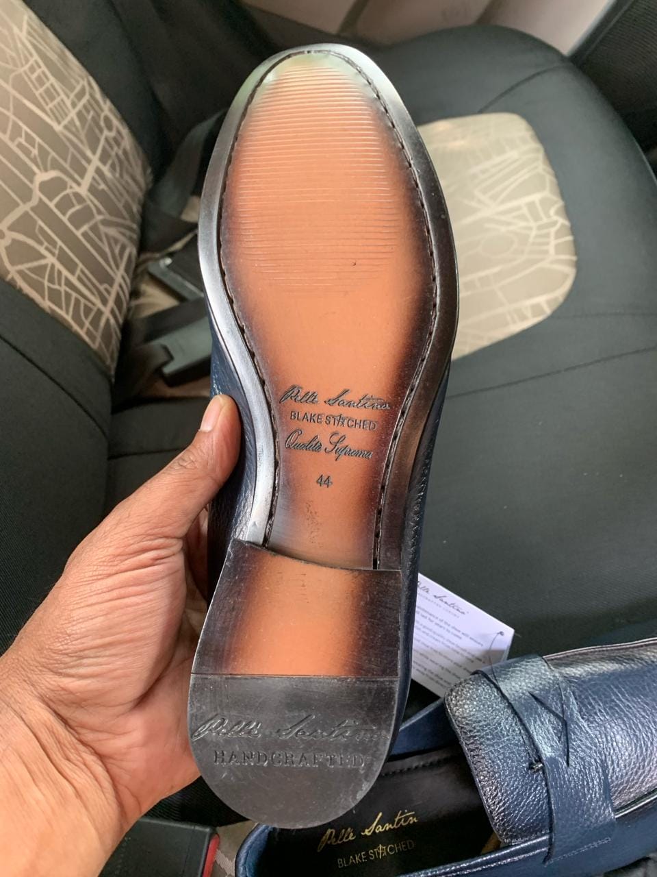 Customer photo review of Blue Milled Penny Loafers - Ultra-Flex