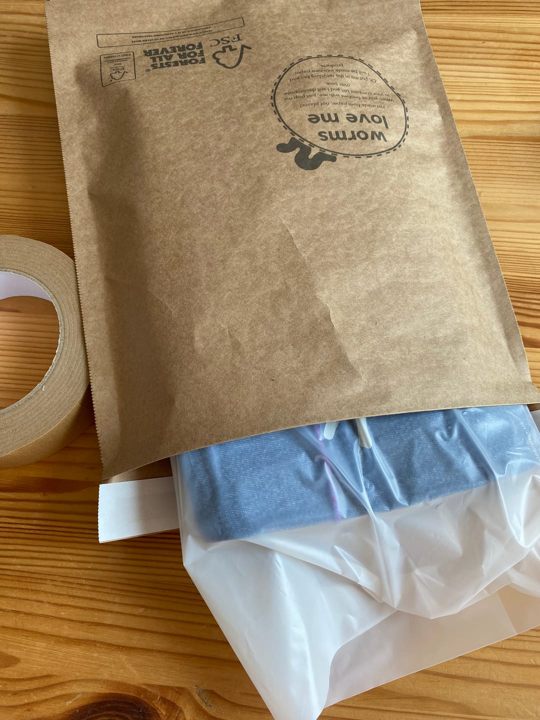 Customer photo review of Compostable Mailing Bags