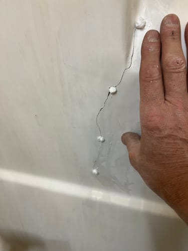 Customer photo review of Large Wall Damage - Tub and Shower Repair Kit