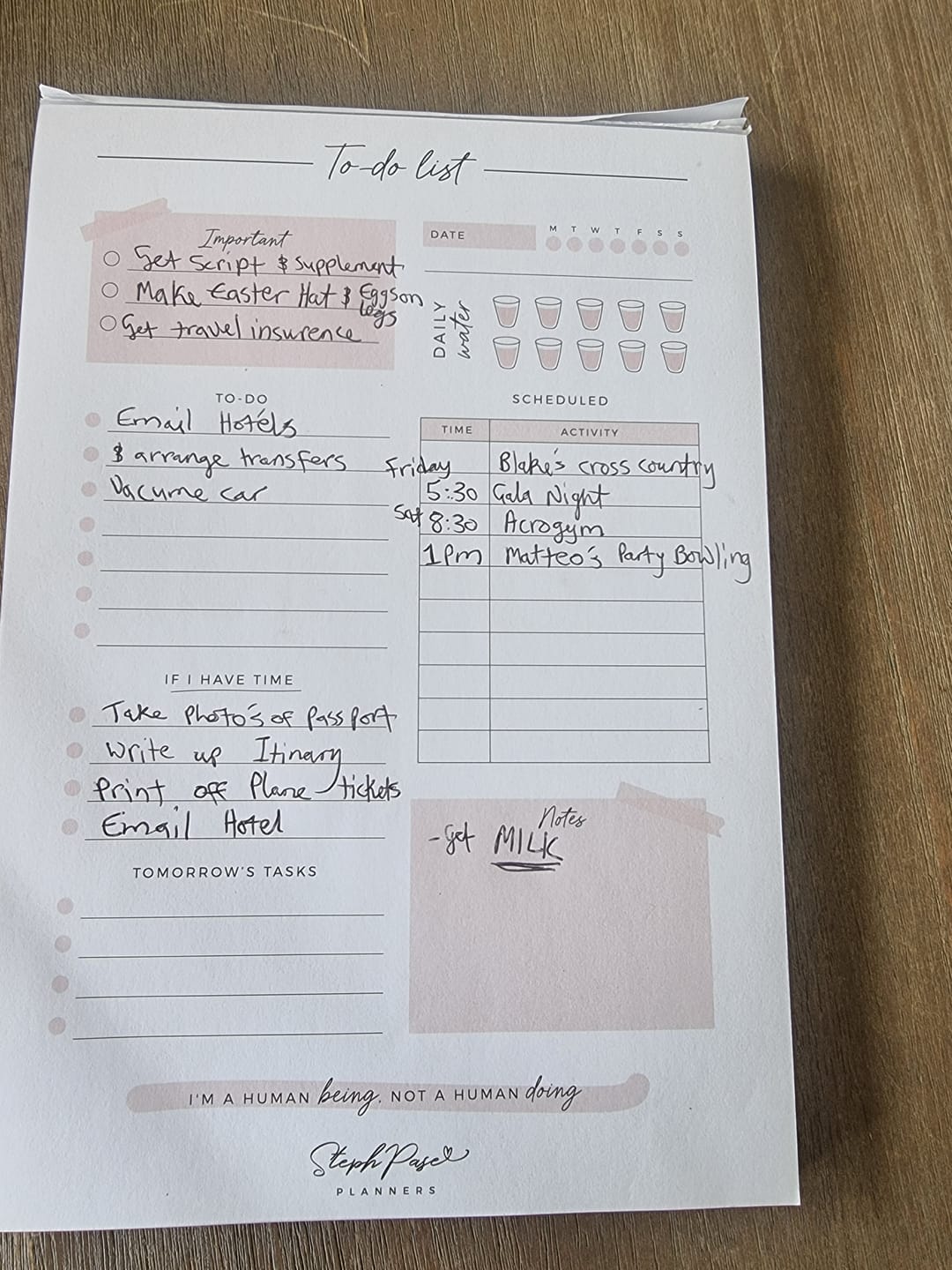 Customer photo review of To-Do List Notepad