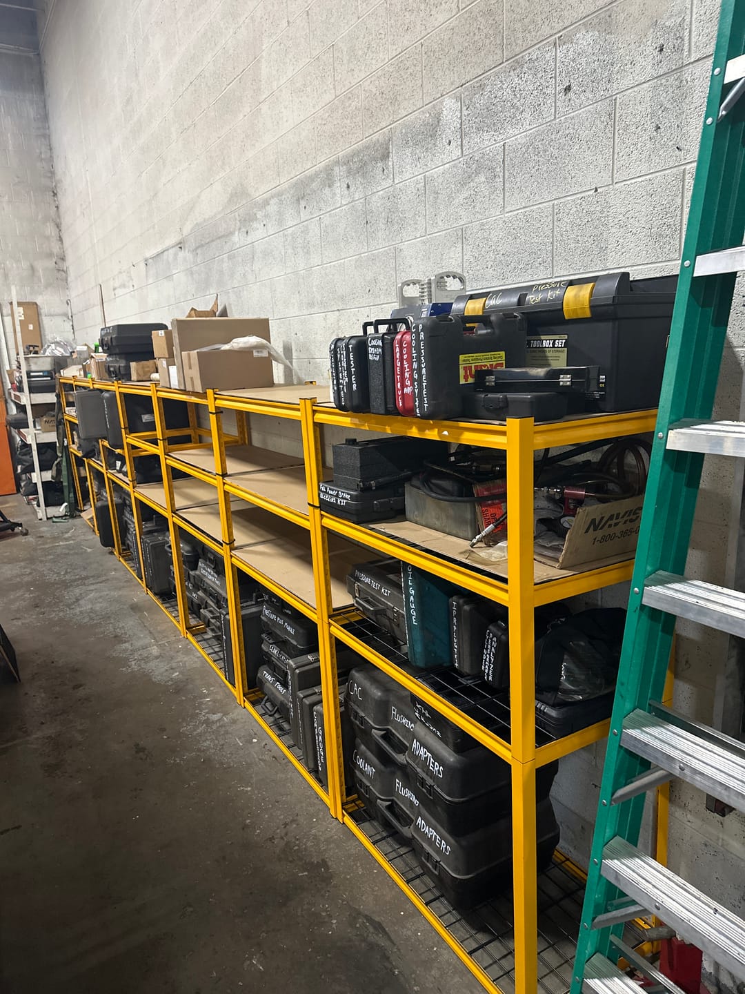 Customer photo review of Reibii 4-Tier Shelves 60"H Garage Shelving Units 2200 LBS Free Assembly Tools Included for Basement, Warehouse, Workshop