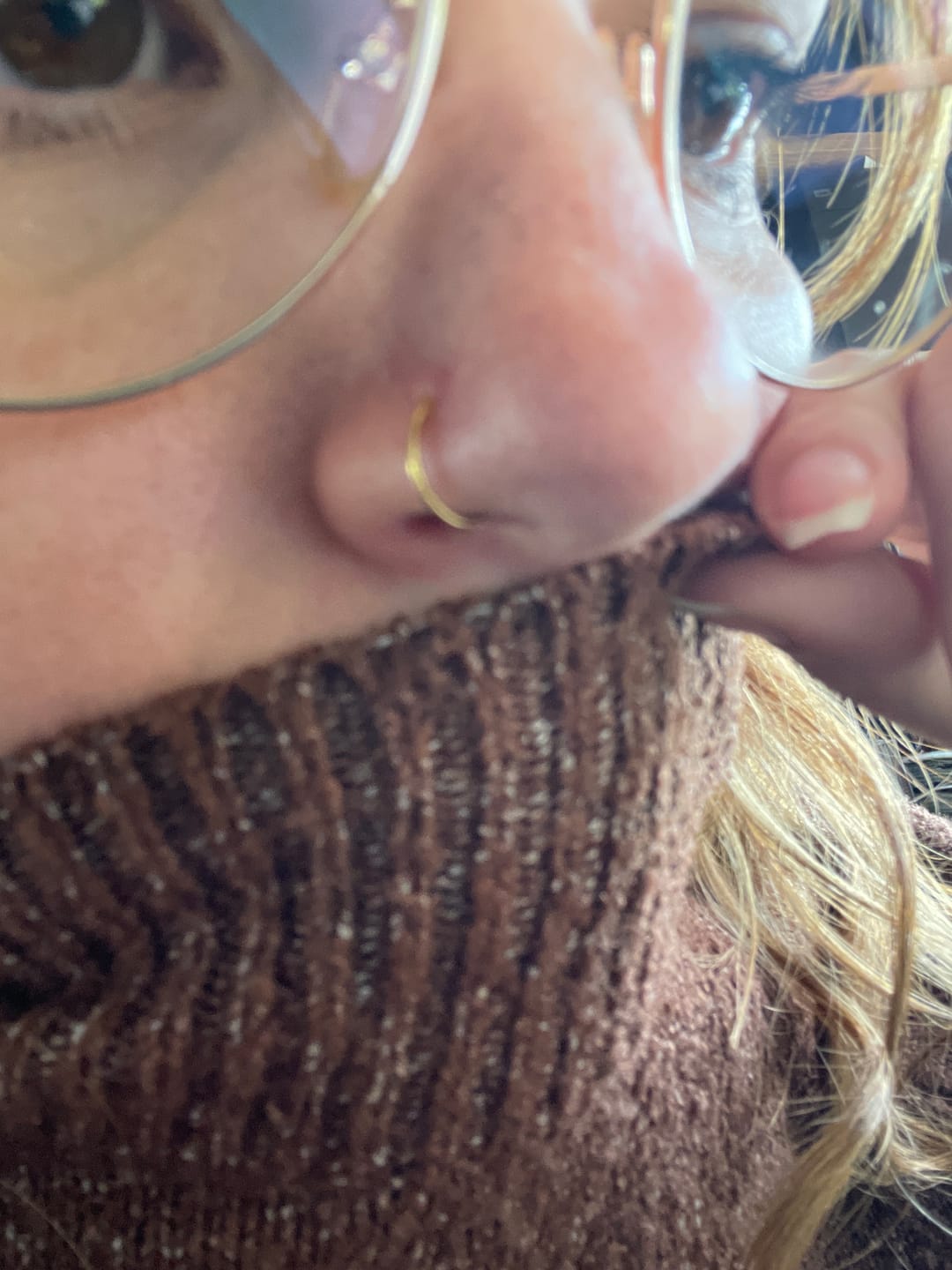Customer photo review of Piercing au nez Anne