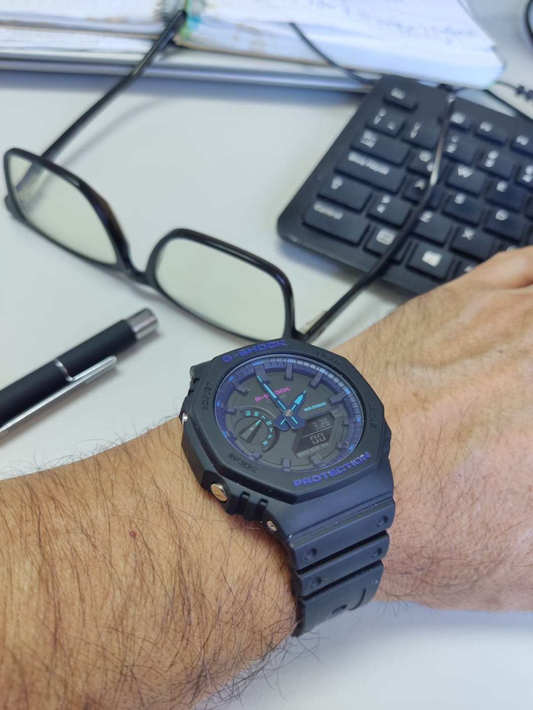 Customer photo review of Reloj Casio G-Shock Royal Oak "Casioak" GA-2100VB-1ADR Carbon Core Azul