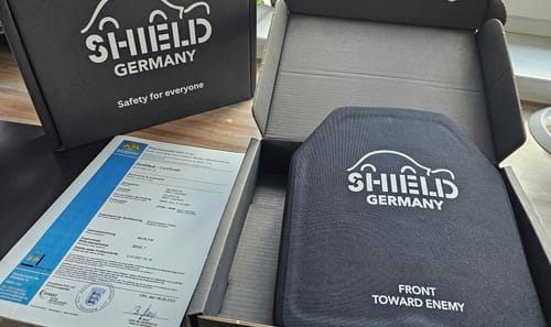Customer photo review of SHIELD Germany SK4 / NIJ IV Stand-Alone Platte