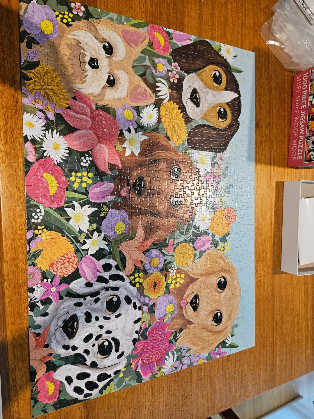 Customer photo review of Puzzle 1000 Sniff Sniff Woof Woof