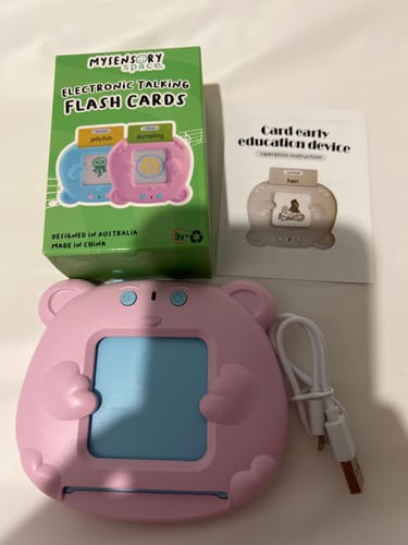 Customer photo review of Electronic Talking Flash Cards - 225 Cards