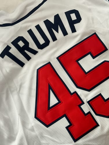 Customer photo review of Trump #45 USA Baseball Jersey