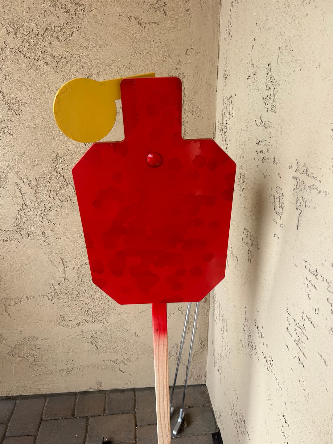 Customer photo review of Double T-Shaped Base Stand + Mounting Kit + 12" X 20" Hostage Target