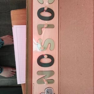 Customer photo review of Girl Dinosaur Name Puzzle