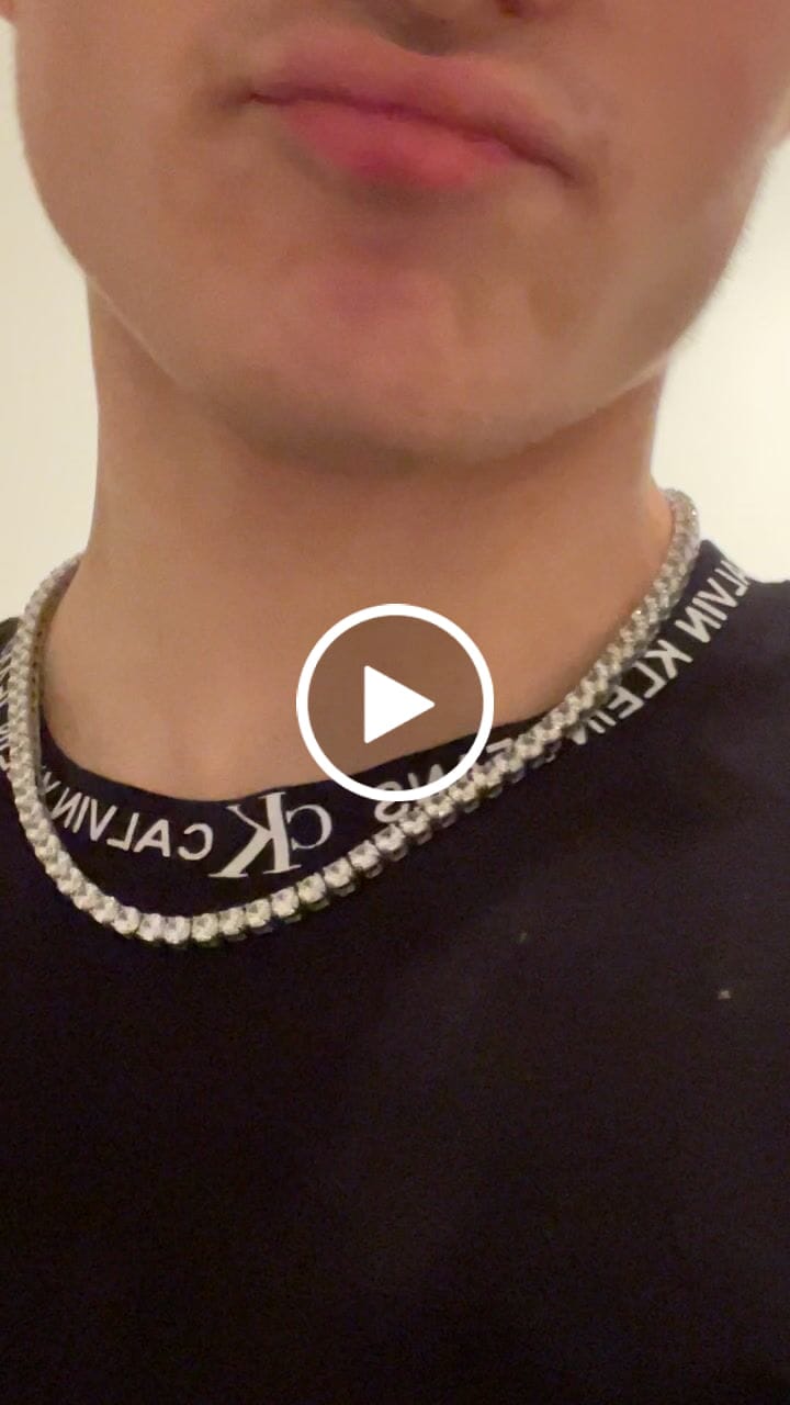 Customer video review of ICE BREAKER CHAIN. - 5MM WHITE GOLD