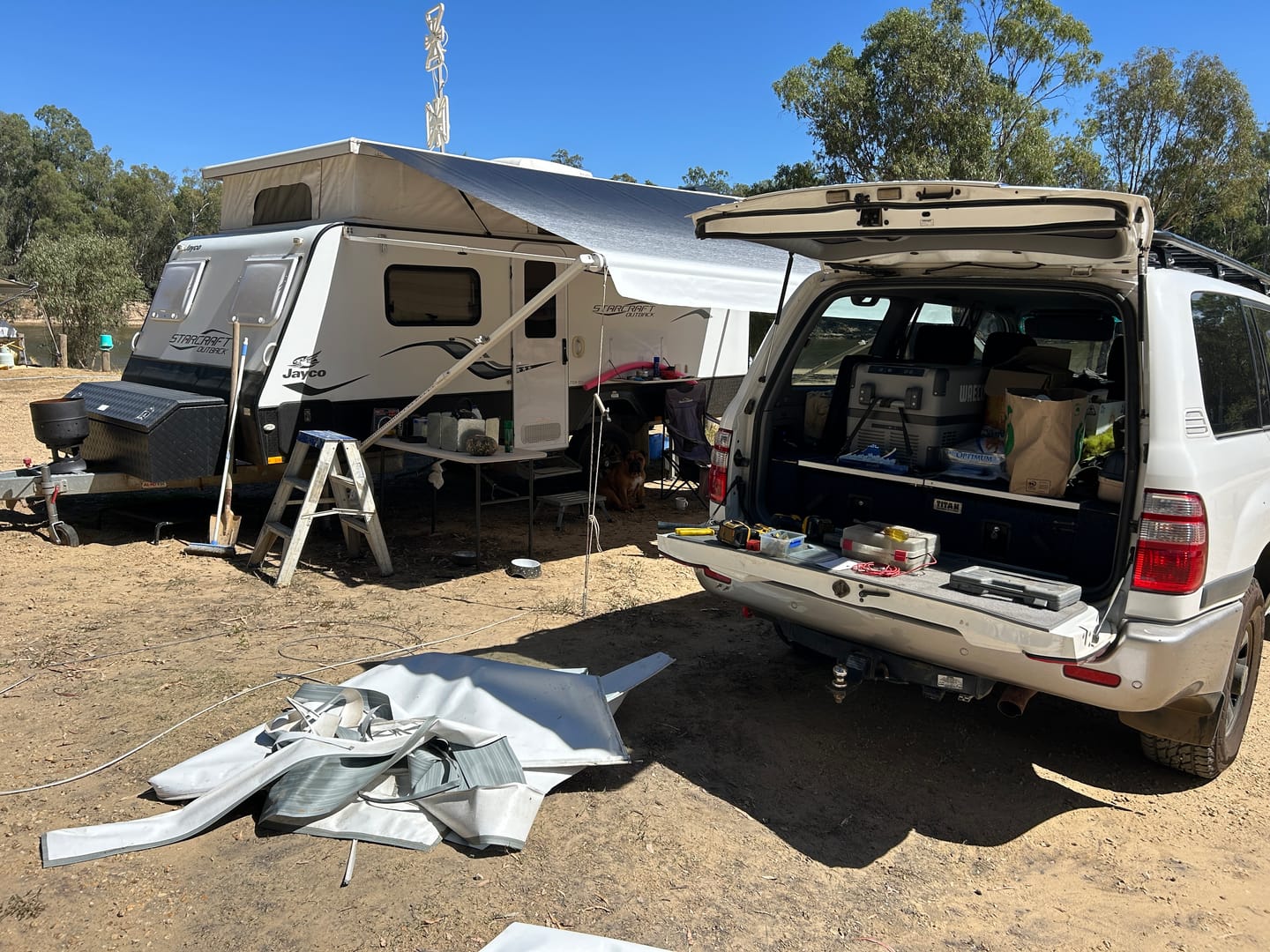 Customer photo review of Awning Replacement Vinyl - Black WA1001 Black Flap