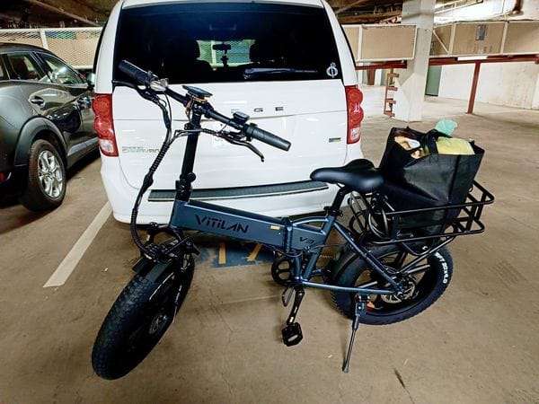 Customer photo review of V3 2.0 Folding Fat Tires Adult All Terrain Electric Bike