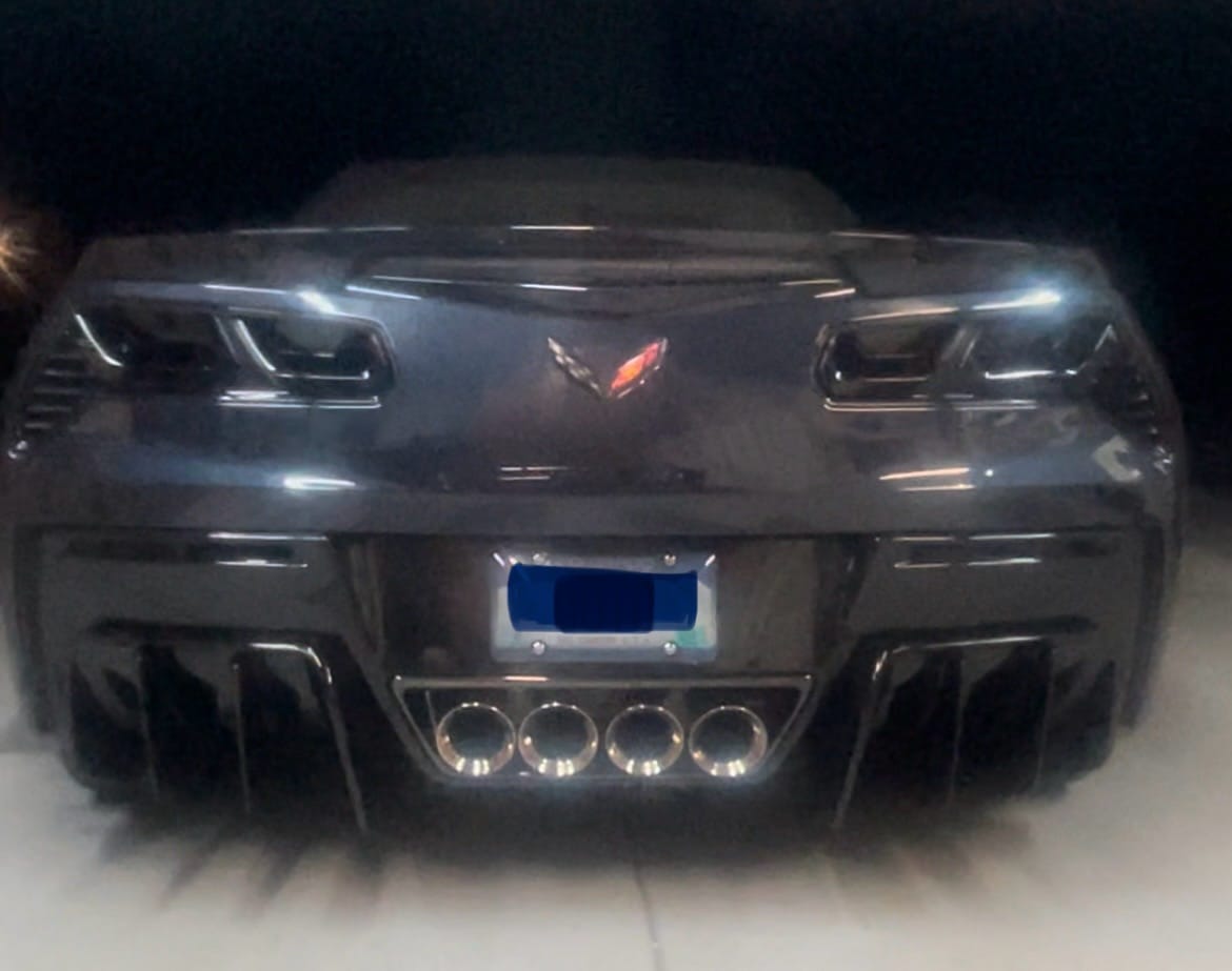Customer photo review of Chevrolet Corvette C7 Add On Rear Bumper Diffuser
