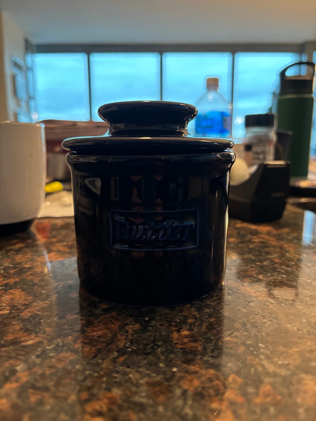 Customer photo review of Cobalt Blue Cafe Retro Butter Bell Crock
