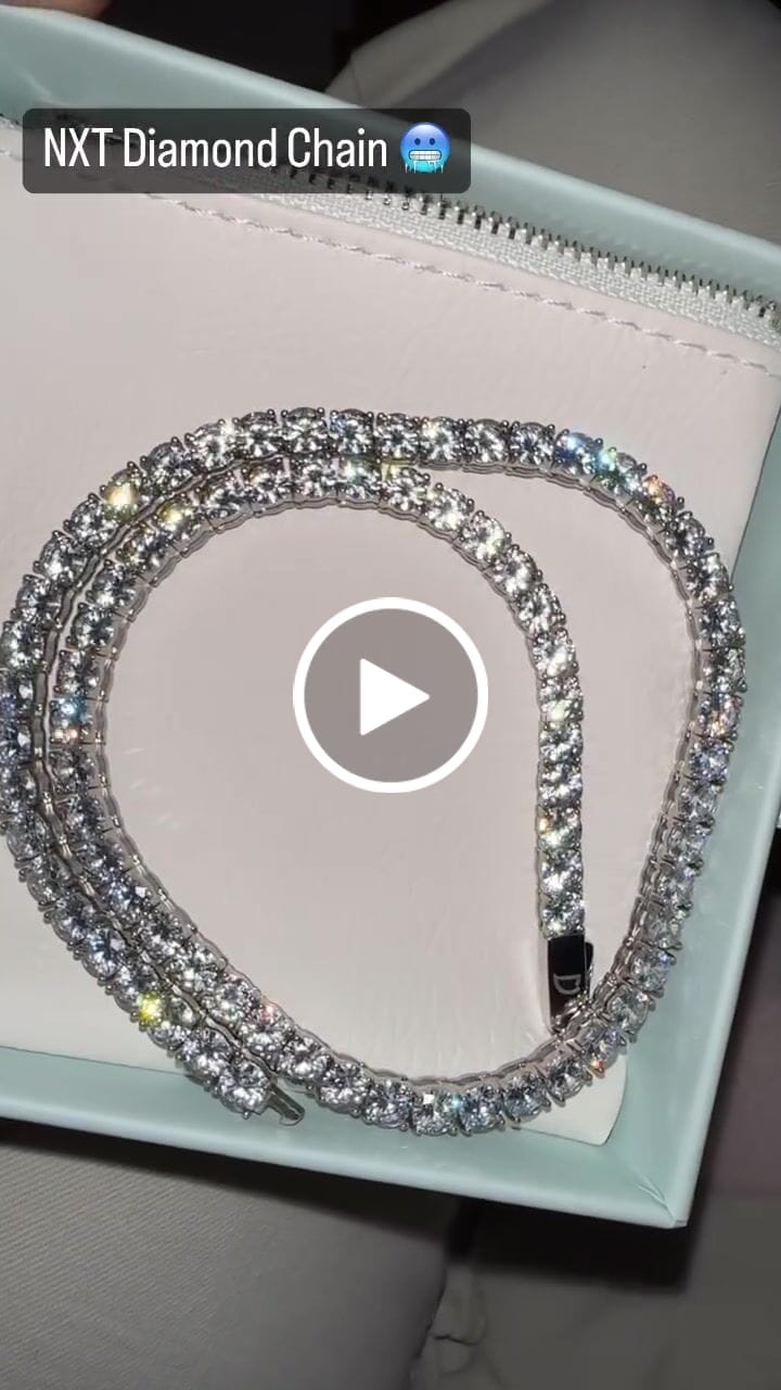 Customer video review of ICE BREAKER CHAIN. - 5MM WHITE GOLD