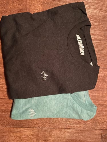 Customer photo review of Herren Shirt Stick - Schwarz meliert (🌲)