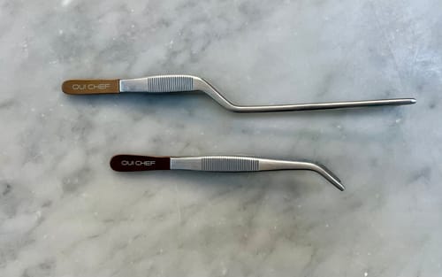 Customer photo review of Chef's Tweezers Duo Small + Medium