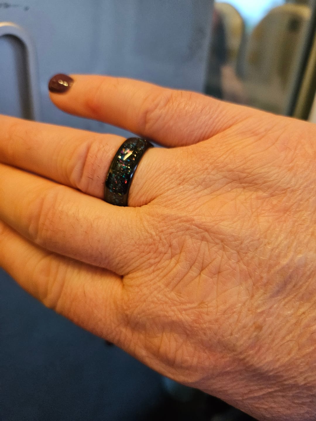 Customer photo review of The Black Opal 8mm Wonder Ring