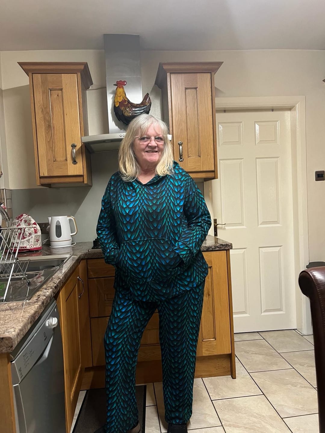 Customer photo review of Dragon Scales French Terry Fabric