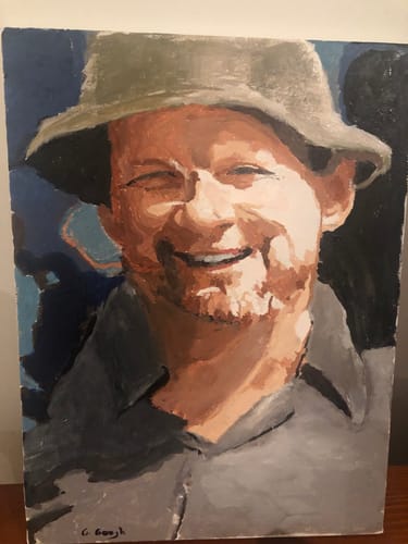 Customer photo review of Custom Pre-Framed Canvas Paint by Number Kit - Upload Your Photo - Brush Set Included