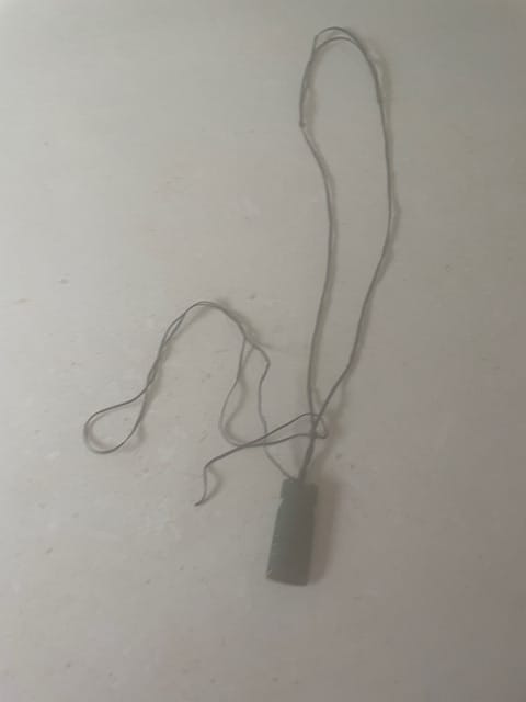 Customer photo review of Genuine NZ Greenstone Toki Notched Necklace
