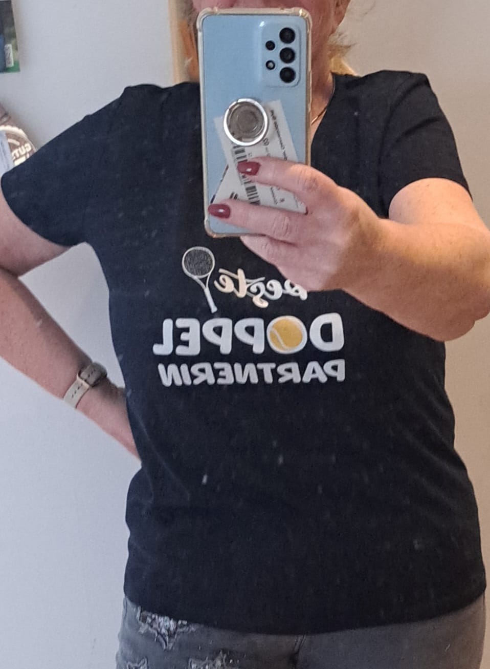 Customer photo review of Beste Doppelpartnerin | Premium Damen T-Shirt