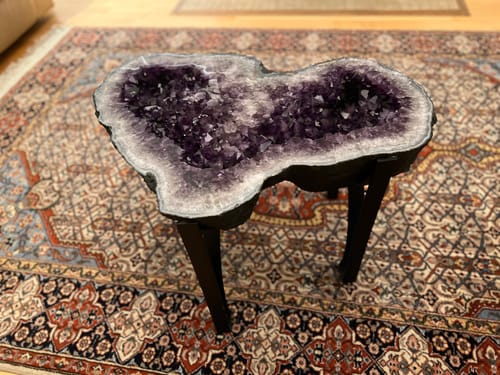 Customer photo review of Extra Plus Quality Brazilian Amethyst Coffee Table, 118.9 lbs & 20" tall #1385-0087 by Brazil Gems