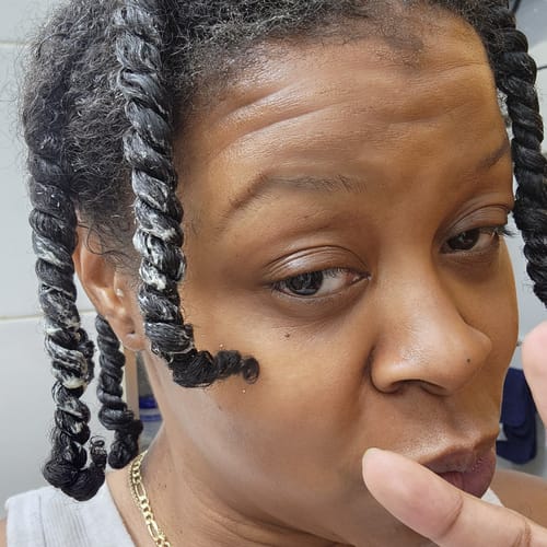 Customer photo review of Black Castor Oil Wash Day Bundle (Mango)