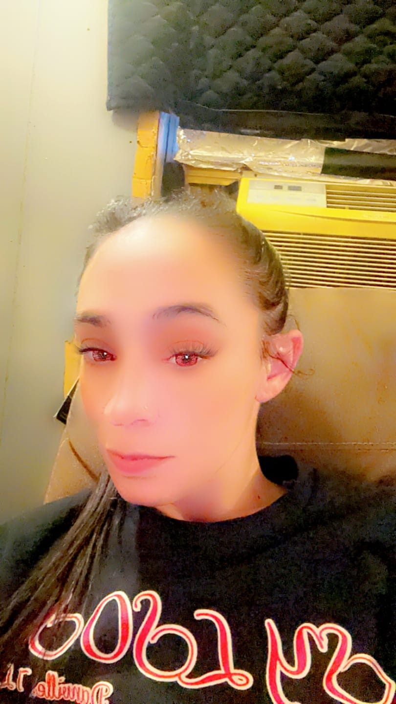 Customer photo review of Cosplay ICE Red Prescription Colored Contact Lenses