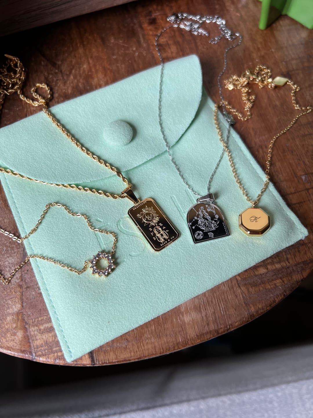 Customer photo review of GRATITUDE Affirmation Necklace