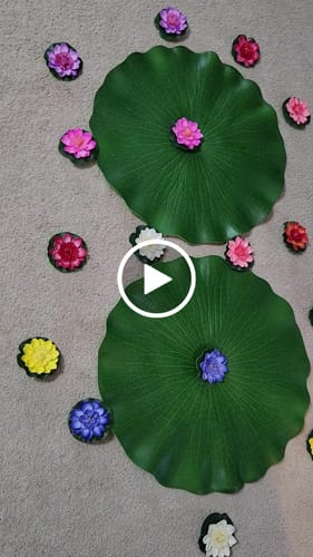 Customer video review of Bulk Artificial Lily Leaf Pads for Ponds Artificial Leaves for Outdoor Wholesale