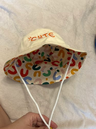 Customer photo review of Reversible Baby Bucket Hat
