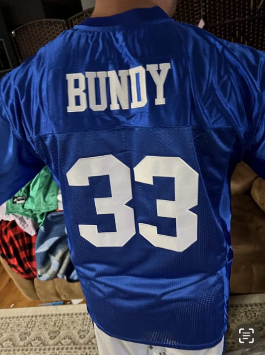 Customer photo review of Al Bundy Polk High Football Jersey
