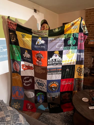 T-shirt quilt featuring brew city bruin's by Diana from FL