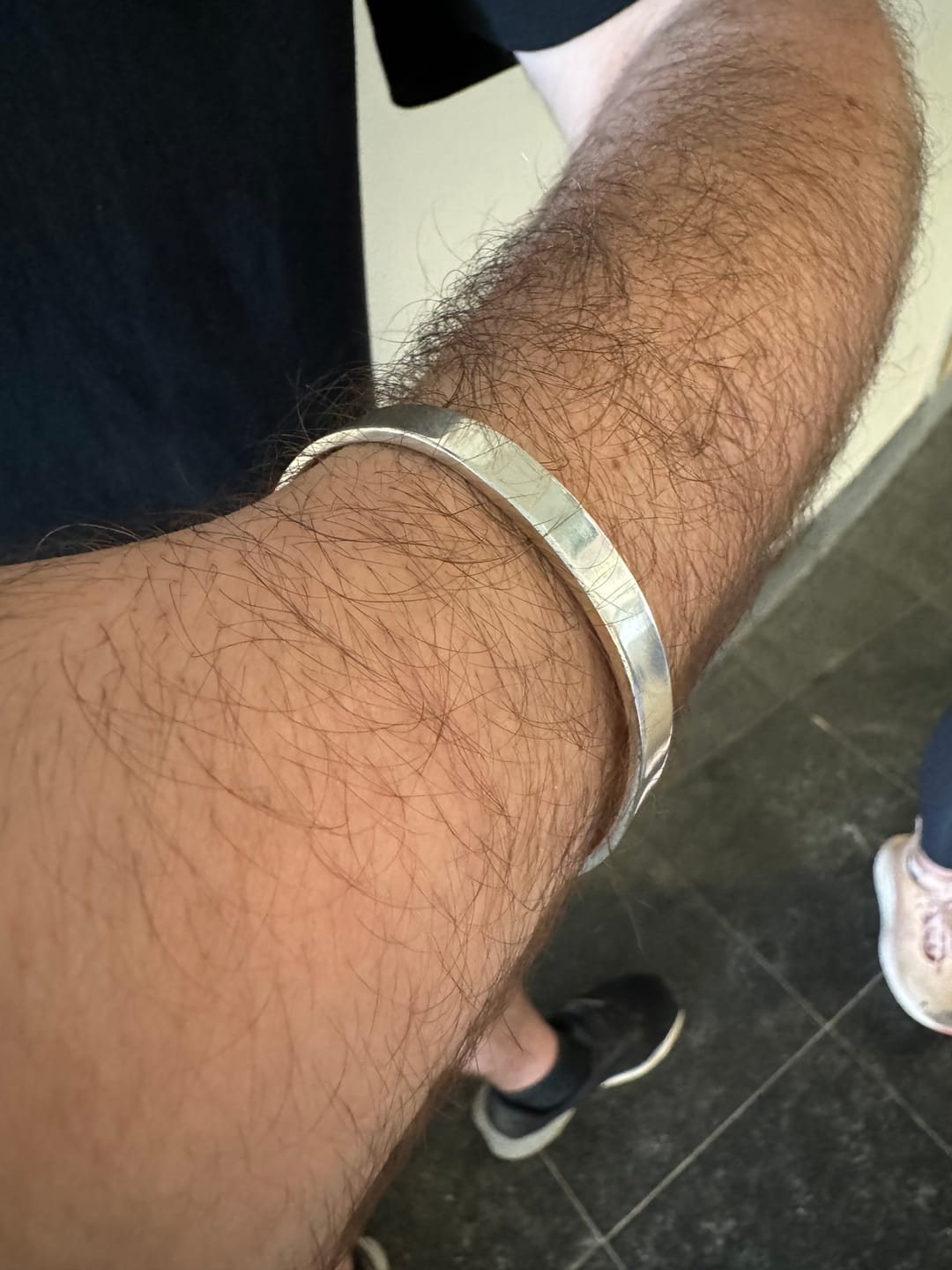 Customer photo review of Men's Sterling Silver Cuff Bracelet