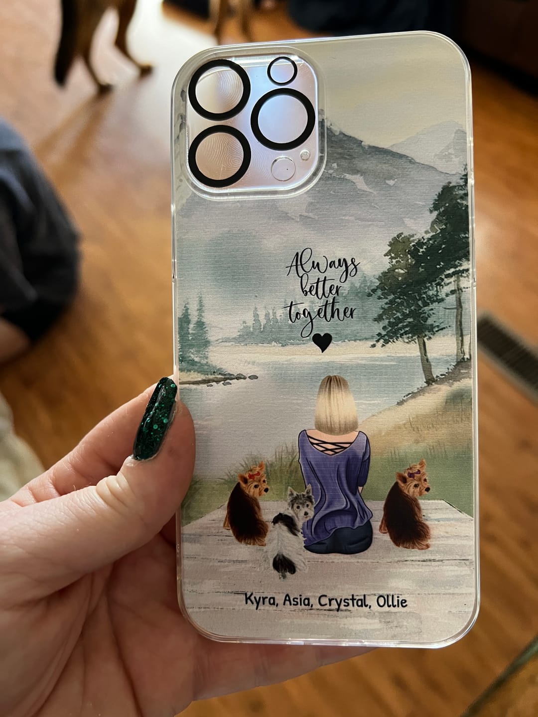 Customer photo review of Together with my pet - Personalized phone case