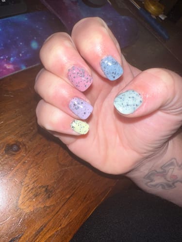 Customer photo review of Pastel Speckled Dip Powder Bundle