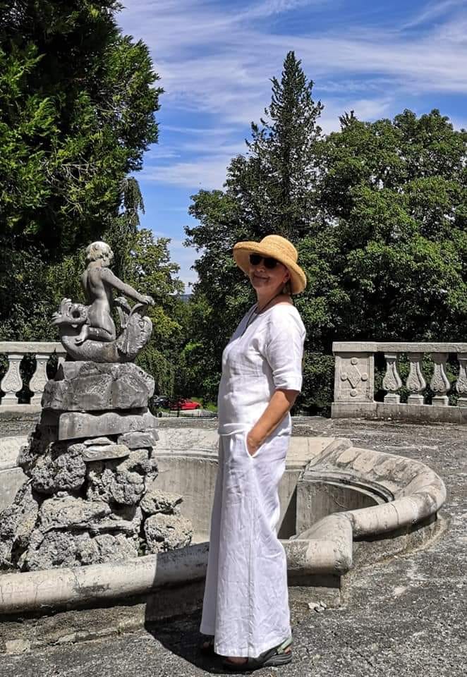 Customer photo review of Linen Blouse V Neck