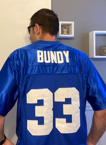 Customer photo review of Al Bundy Polk High Football Jersey