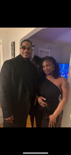 Customer photo review of Night Out One Shoulder Jumpsuit (Black)