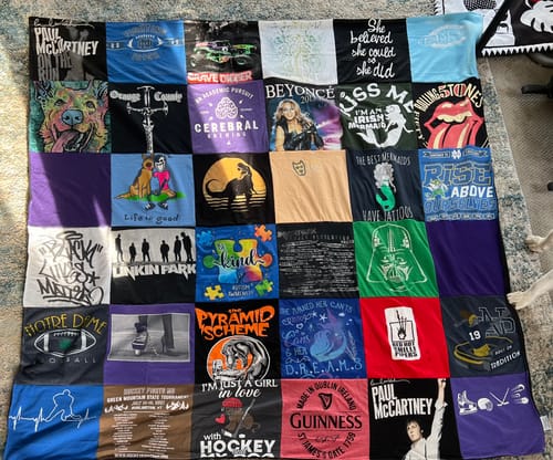T-shirt quilt from notre dame university by Erin from RI