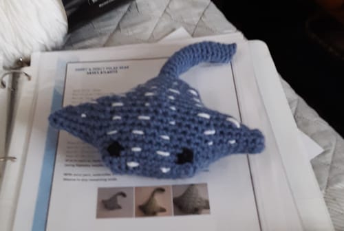 Customer photo review of (Limit 1 Per Customer Please) Rayna The Stingray Crochet Pattern & Matching Greeting Card: Get 1 Free