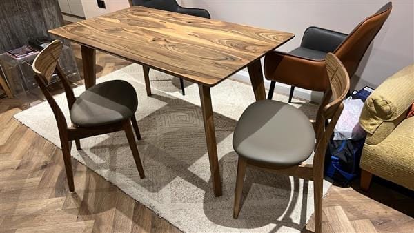 Customer photo review of Walnut Dining Chair Leather