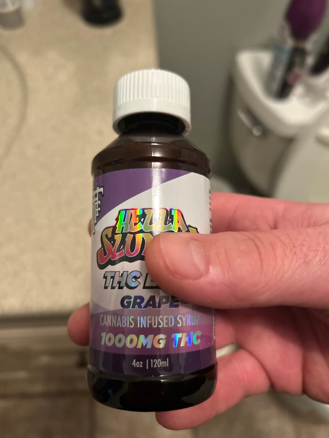Customer photo review of THC Syrup - Grape