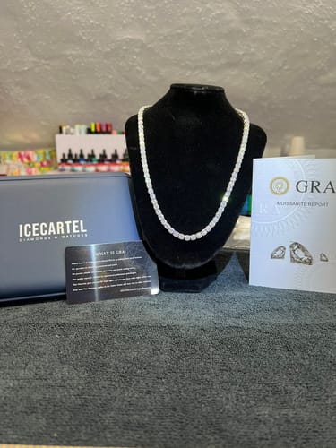 Customer photo review of S925 Moissanite Tennis Chain 14K Gold (ALL SIZES)