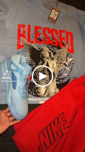 Customer video review of Blessed Angel 2.0 - University Blue T-Shirt